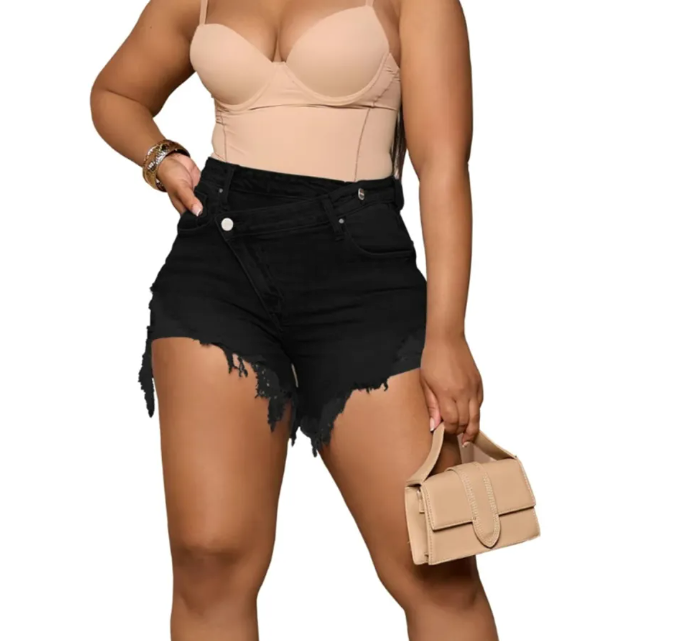 Trendy Ripped Denim Hot Pants